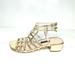Nine West Shoes | Nine West Sandals Women’s Size 7m Strappy Ankle Strap Gold Leather | Color: Gold | Size: 7