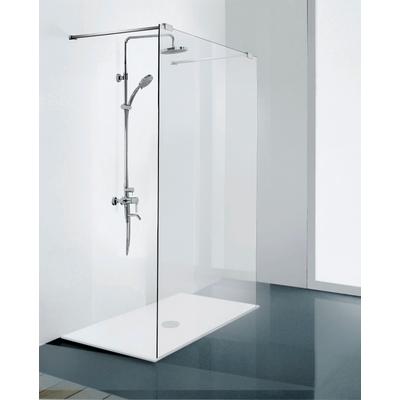 Walk-in-Dusche SANOTECHNIK "Freedom I", grau (chrom), B:117cm H:195cm, Duschwände