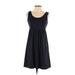 Ann Taylor LOFT Casual Dress - A-Line: Blue Solid Dresses - Women's Size X-Small Petite