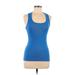 Adidas Active Tank Top: Blue Activewear - Women's Size Medium