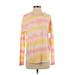 Theo & Spence Long Sleeve Top Yellow Tie-dye Boatneck Tops - Women's Size Small