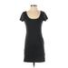 H&M Casual Dress - Mini: Gray Solid Dresses - Women's Size Small