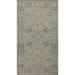 Floral Beige Oushak Turkish Accent Rug Handmade Wool Carpet - 2'1" x 4'0"