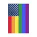 MYPOP American Rainbow Garden Flag Outdoor Banner 28 x 40 inch