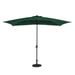 Blue Wave 6.5 x 10 ft. Nassau Rectangular Market Umbrella with LED Bulb Lights Hunter Green - Breez-Tex