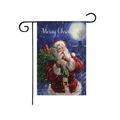Home Linen Outside Yard Holiday Decor New Year 12.5*18.5 Inch Christmas Garden Flag Double-sided Printing Garden Welcome Flag Merry Christmas 6