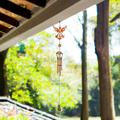 ICE ARMOR 18 Long Orange Angel Copper and Gem Wind Chime Garden Patio Decoration