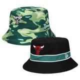 "Men's New Era Black Chicago Bulls Reversible Bucket Hat"