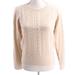 J. Crew Sweaters | J. Crew Womens Size Small Wool Blend Pointelle Cable Knit Sweater Pullover | Color: Cream | Size: S