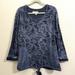 Anthropologie Tops | Anthropologie Saturday Sunday Womens Blouse Top Size Large Lace Front Detail | Color: Blue | Size: L