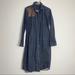 Ralph Lauren Dresses | Lauren Jeans Co Denim Leather Patch Shirt Dress M | Color: Blue/Brown | Size: M