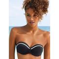 Bügel-Bandeau-Bikini-Top VIVANCE "Lorena" Gr. 32, Cup A, schwarz Damen Bikini-Oberteile Ocean Blue