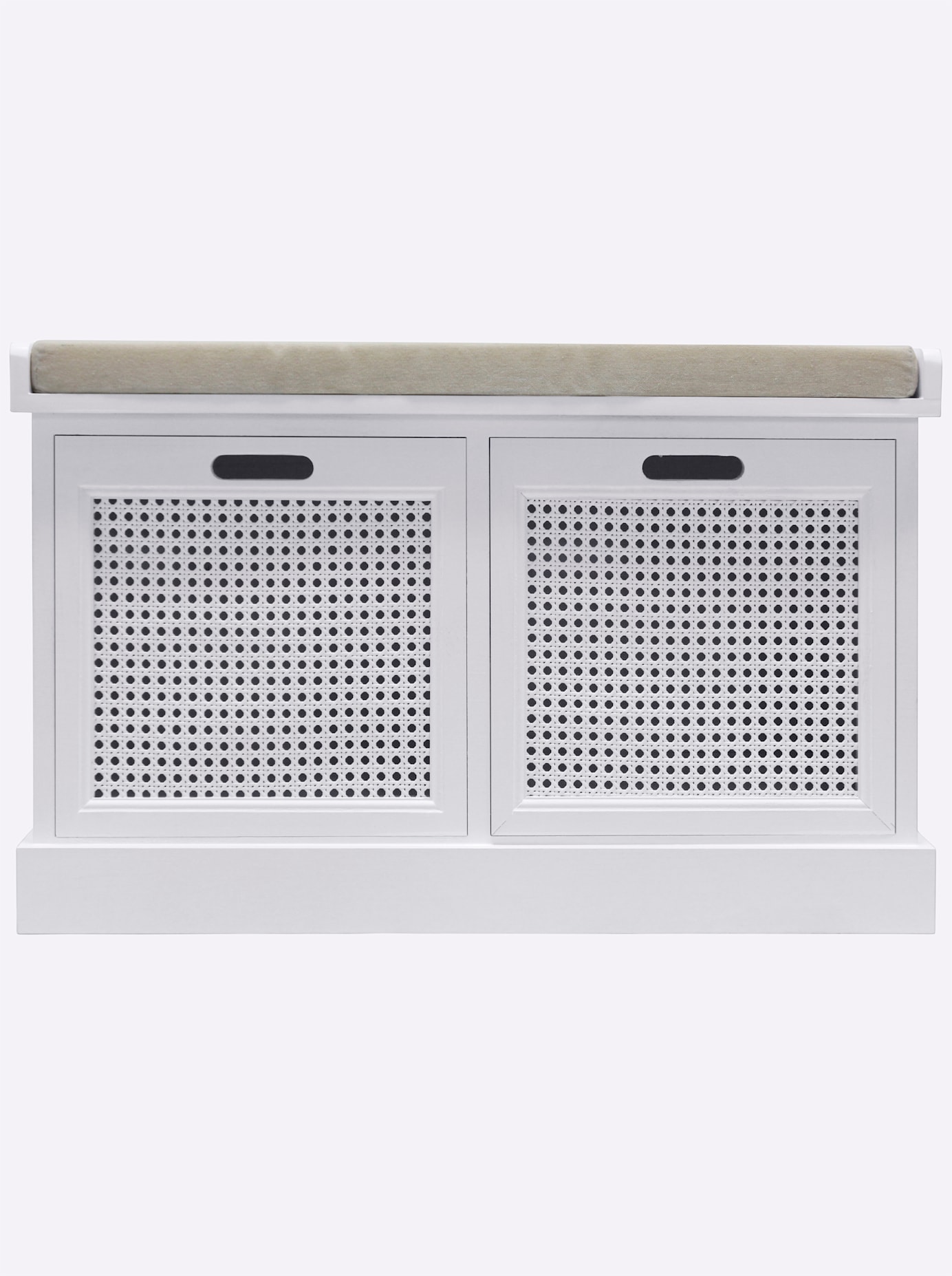 Bank HEINE HOME, weiß, B:75cm H:47,5cm T:40cm, Holz, Kunststoff, Sitzbänke