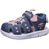 Sandale KANGAROOS "K-Mini", Gr. 28, blau (dunkelblau), Synthetik, sportlich, Schuhe, mit Klettverschluss