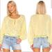 Free People Tops | Free People Yellow Long Sleeve Top Size Xs | Color: Yellow | Size: Xs
