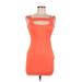 Boohoo Casual Dress - Mini: Orange Solid Dresses - Women's Size 6