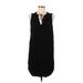 Old Navy Casual Dress - Shift Tie Neck Sleeveless: Black Print Dresses - Women's Size Medium
