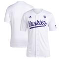 Men's adidas White Washington Huskies Team Baseball Jersey