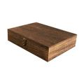 Boîte en bois avec couvercle boîte de rangement en bois plat Vintage décoratif boîte en bois boîte