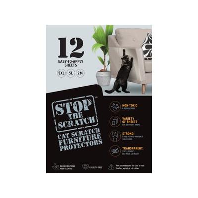 Emmy's Best Pet Products Stop The Scratch Furniture Protector Tape Sheets Cat Scratching Deterrent, 12 count