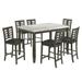 Picket House Furnishings Nixon 7PC Counter Height Dining Set in White