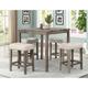 Best Master Furniture 5 Pieces Square 36 x 36 Counter Height Set