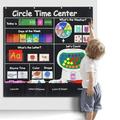 Tohuu Circle Time Classroom Pocket Chart Educational Pocket Calendar Teaching Materials Calendar for Weather Letter Shape Color Learning liberal