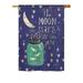 Breeze Decor BD-EX-H-115124-IP-BO-D-US18-SB H115124-BO Moon Stars Fireflies Jars Inspirational Expression Impressions Decorative Vertical 28 x 40 in. Double Sided House Flag