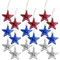 Moocorvic 18 Pieces 4th of July Decorations Red White And Blue Decorations Star Signs Patriotic Star Freestanding Table Signs Decoration for Independence Day Home Decoration Holiday