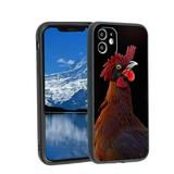 Compatible with iPhone 12 Phone Case rooster-birds-615 Case Silicone Protective for Teen Girl Boy Case for iPhone 12