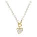 WQJNWEQ Clearance Mother s Day Jewelry Pearl Love Pendant Necklace Heart-shaped Necklace Female Love Necklace
