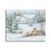 Niveous Country Barn Snow Scene Landscape Painting Gallery Wrapped Canvas Print Wall Art