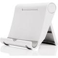 MENKEY Cell Phone Stand for Desk Foldable Cell Phone Holder Mobile Stand Phone Dock Multi-Angle Universal Adjustable Tablet Stand Holder Compatible with Most Cell Phone and Tablet for Desk (White)