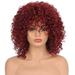 DOPI Human Hair Wigs For Women Black Color Natural Lace Hair Synthetic Curly Hair Wigs Woman Short Kinky Hair Jet Black Hea