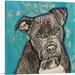 ARTCANVAS Cane Corso Dog Breed Teal White Flowers Canvas Art Print - Size: 18 x 18 (1.50 Deep)