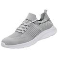zuwimk Men s Fashion Sneakers Mens Air Running Shoes Comfortable Walking Tennis Sneakers Lighweight Shoes for Sport Gym Jogging Gray