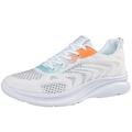 zuwimk Sneakers For Men Mens Non Slip Walking Sneakers Lightweight Breathable Slip on Running Shoes Gym Tennis Shoes White