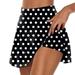 Pleated Tennis Skirt for Women with Pockets Polka Dot Print Women s High Waisted Athletic Golf Skorts Skirts for Workout Running