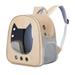 Pet Backpack Carrier for Small Cats and Dogs Breathable Kittens Backpack with Adjustable Shoulder Strap Cats Bag for Small Animals Travel Hiking Camping Outdoor Beige