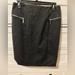 Michael Kors Skirts | Michael Kors Charcoal Gray Zippered Knee Length Pencil Skirt - Size 6 | Color: Gray | Size: 6