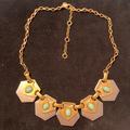 J. Crew Jewelry | J Crew Necklace Gold Silver Teal | Color: Gold/Silver | Size: Os