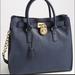 Michael Kors Bags | Michael Kors Navy Excellent Cond Large Hamilton Tote/ Mk Dust Bag Included | Color: Blue/Gold | Size: 13 1/2”X 14”