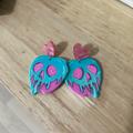 Disney Jewelry | Disney Acrylic Poison Apple Earrings | Color: Blue/Pink | Size: Os