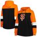 Women's Black San Francisco Giants Plus Size Colorblock Pullover Hoodie