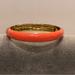 J. Crew Jewelry | J. Crew Bangle Bracelet Hinged Open, Gold Tone W/ Bright Orange Enamel | Color: Gold/Orange | Size: Os