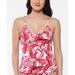 Jessica Simpson Swim | Jessica Simpson Women's Crossed Back Tankini Top Swimsuit Pink Size Small | Color: Pink | Size: Small