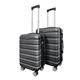 Panana 2PCS Luggage Set, 20inch+24inch,Lightweight Hard Shell Cabin Suitcase Set 4 Wheel Travel Luggage ABS Trolley Case (Model A, Silver-Grey)