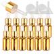 TIANZD Pack of 24, Empty 10ml Gold Glass Dropper Bottles with Glass Pipette Dropper, Small Dropper Bottles with Gold Metal Cap for Essential Oil Aromatherapy Blends Vials