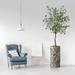 SIGNLEADER Artificial Tree In Modern Planter, Fake Eucalyptus Tree Home Decoration (Plant Pot Plus Tree) Silk/Polyester/Plastic | Wayfair