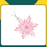 Eternal Night Snowflake Christmas Tree Holiday Shaped Oranment Crystal in Pink | 4.3 H x 4 W x 0.2 D in | Wayfair EternalNightb8c3ac2